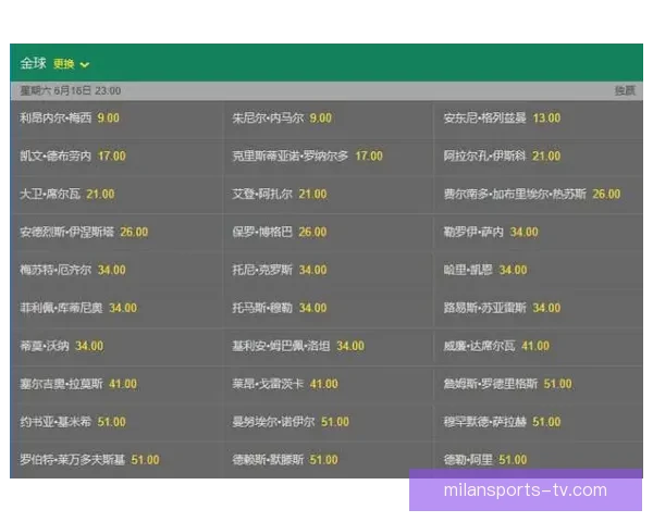 世界杯竞猜热门比赛赔率解析与胜负预测全攻略